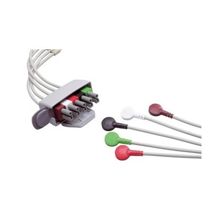 m2592a-cable-5-puntas-ecg-telemetría-aami-076mt-snap-broche